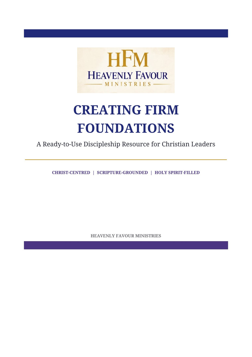 Creating Firm Foundations cover
