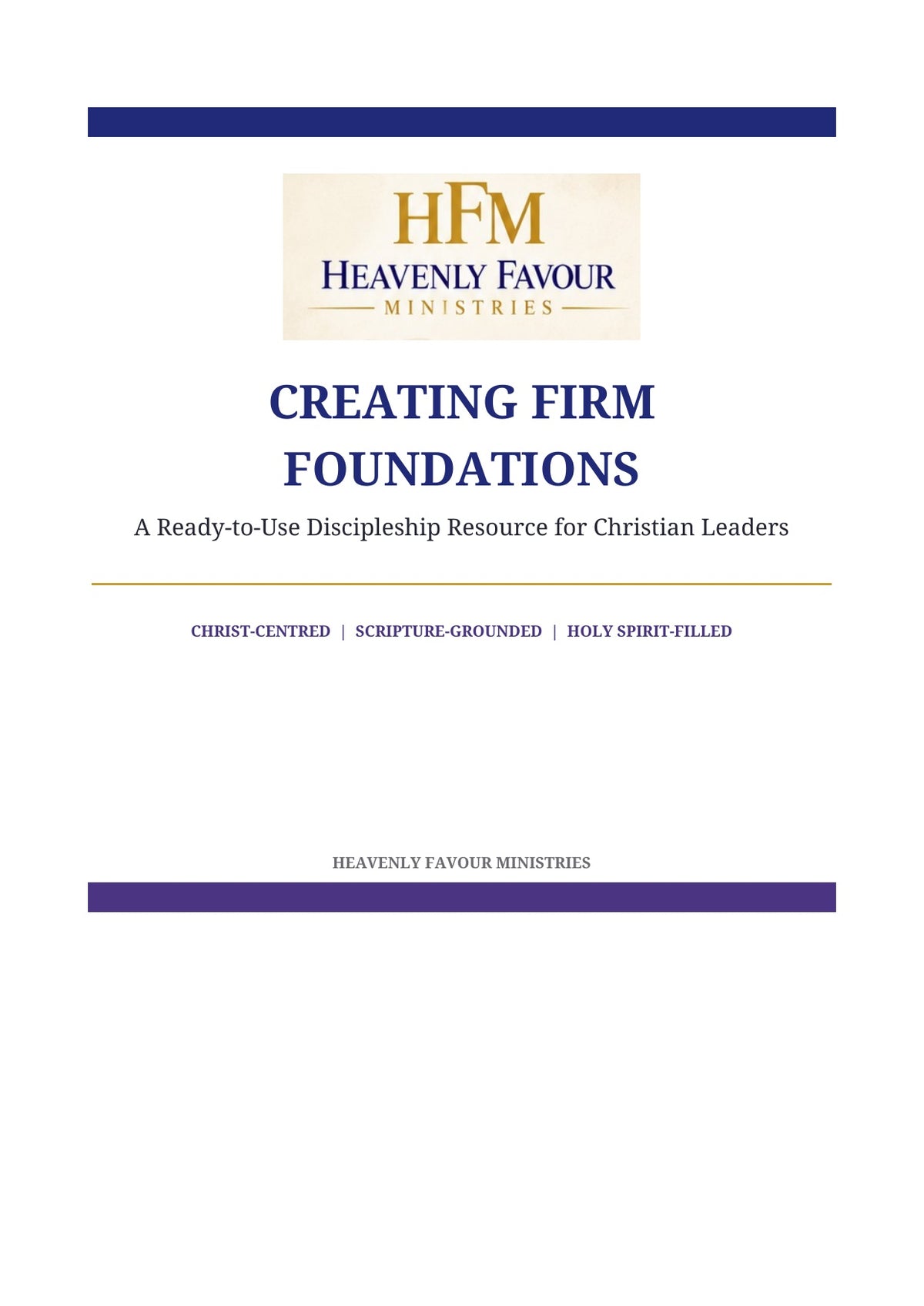 Creating Firm Foundations cover